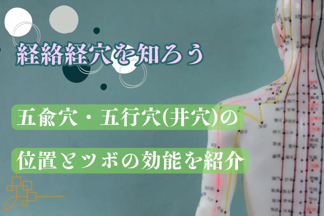 経絡経穴を知ろう - 五兪穴・五行穴(井穴)の位置とツボの効能を紹介